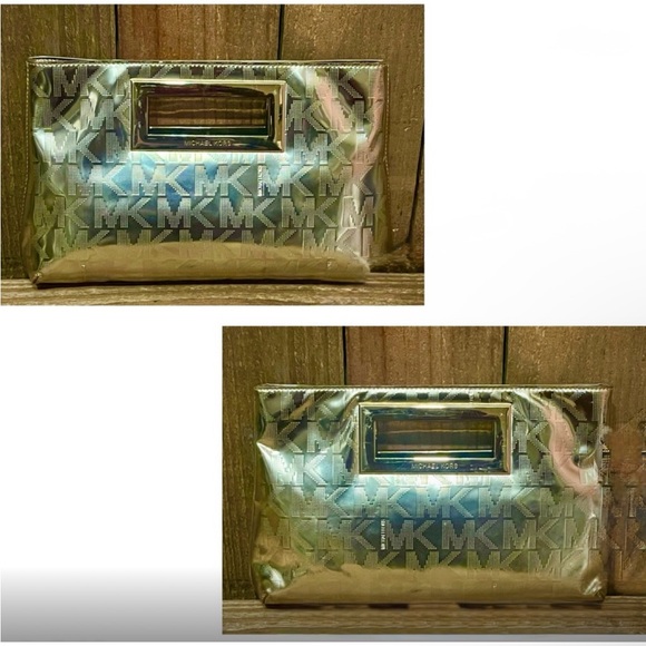 Michael Kors Metallic Gold Clutch - Picture 6 of 8